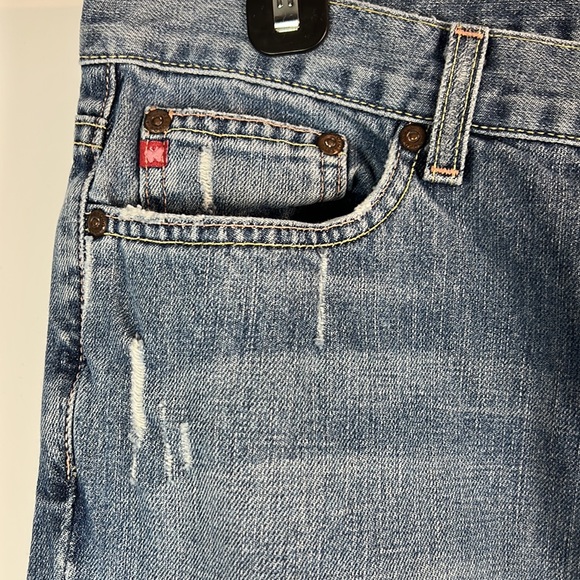 Aeropostale Long Distressed Low Rise Flared Jeans Sz: 9/10S - Picture 5 of 10